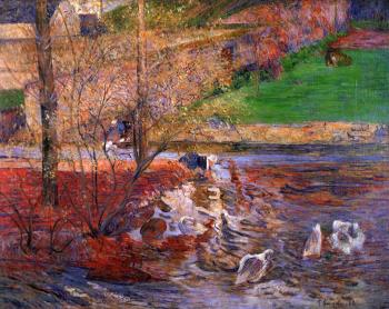 Paul Gauguin : Landscape with Geese